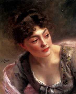 一目見た女性の肖像画 ギュスターヴ・ジャン・ジャケ Oil Paintings